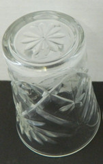 Oatmeal Flared Anchor Hocking Tumbler Prescut Clear Crystal EAPG 8 Ounces