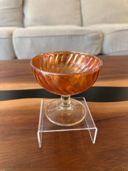 Imperial Glass Marigold Carnival Glass Sherbet Swirled Dessert Cup