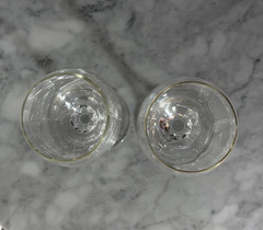 Vintage Gorham Andante Gold Trim White Wine Glasses 7 1/2″ Pair