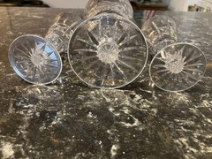 Waterford Crystal Wine Glasses Lot of 3, (2) 5.5″ tall 3oz, (1) 6.75″ tall 9oz