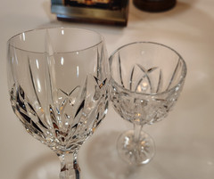 2 Waterford MARQUIS Brookside Wine Water Goblets Crystal 8.5″ MINT