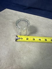 Hazel Atlas Clear Glass Toothpick Holder or Small Juice Tumbler Vintage