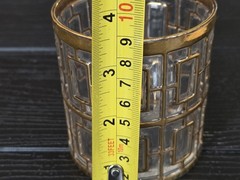 1 Imperial Glass Shoji Gold on the Rocks Drinking Glass 1960s Low Ball Vtg Read