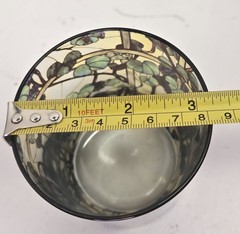 ​Set of 8 Tiffany Style Grapevine DOF Tumblers – Heavy 11.8oz Stained Glass MCM