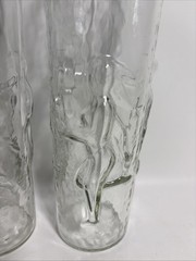 2 Vtg. LIBBEY Glass Tall 7″ Highball 3D Female BODY «La Femme» Mid-Century Mod.