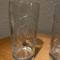 Set Of 2 Vintage Martha Stewart Ice Tea Glasses Tumblers Etched Glass Stunning