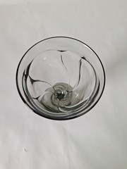 NORITAKE Sweet Swirl Smoke Gray Amethyst Water Goblets 7 3/8 Inch