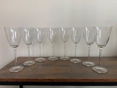 Cecelia crystal wine glasses Royal Leerdam Netherlands 8.5” set of 8