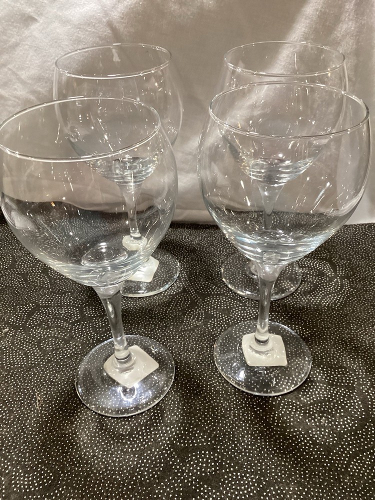 Large Libbey Wine Glass Set Of 4 Mint Condition 16 Oz And 9 In Barware