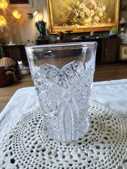 Antique EAPG Clear Pressed Glass Tumblers Lot of 4