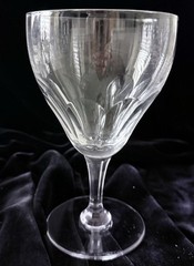 Vintage Crystal Wine Glasses RIVIERA signed VAL ST LAMBERT 6 1/8″ Lot Of 4