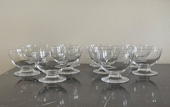 Daum Nancy Crystal Wheel Base Set of 10 Cordial Glasses