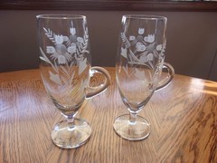 Irish Coffee Mug Etched 6 Oz Vintage – Set of 2