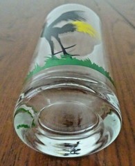 *FEDERAL GLASS (1) HAND PAINTED CROWING ROOSTER 5 ¼” TUMBLER/GLASS-#2-B66&87-E