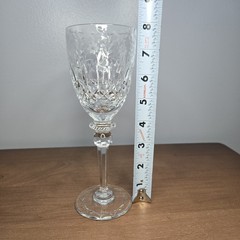 Rogaska Gallia Cut Crystal Diamond Cut Tall Wine Glass