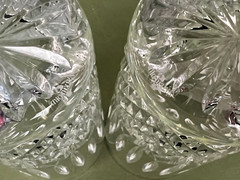 2 Waterford Ballybay Criss Cross Vertical Cut Crystal Highball Glasses 5 1/2»