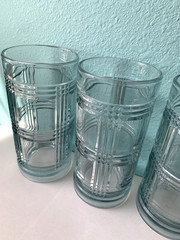 Anchor Hocking – ABERDEEN – 16 0z Flat Tumbler Clear Glasses 6 1/8″ – LOT OF 4