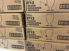 8 boxes of 3712 Libbey Goblet Glasses (10.5 oz)