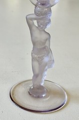 Vtg Bayel France Bacchus Aries Nude Male Liqueur Purple Crystal Glass 6.25” Rare