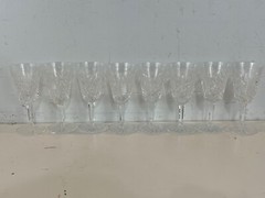 Vintage Waterford Clare Clear Glass Set of 8 Sherry Glasses