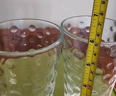 Libbey Hobnail Clear Drinking Glasses/Tumblers Dots Set Of 2 6″ By 3.5″ MCM