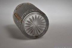 c 1914 No 722 AKA LORRAINE by New Martinsville FROSTED COLORLESS w/GOLD Tumbler