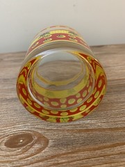 Vintage GEORGES BRIARD FLOWER COCKTAIL GLASSES Retro MCM Set of 6 Lowball RARE