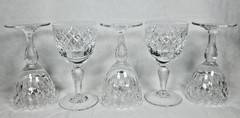 Royal Brierley Crystal Coventry Pattern Set Of 5 Wine Glasses 5 1/4″ Tall