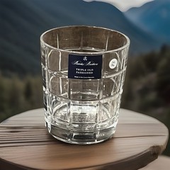 Brooks Brothers Set 2 Triple Old Fashioned Whiskey Glasses European Crystal New!