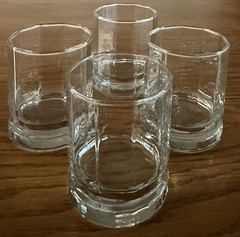 Anchor Hocking Essex Clear Rocks Glasses Set 4 Octagon DOF Whiskey Tumblers USA