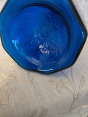 COLONIAL WILLIAMSBURG GREENHOW SHOP BOTTLE BLUE GLASS