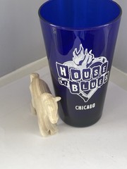 Vintage Chicago House Of Blues 5.75″ Cobalt Blue Pint Glass