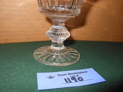 5 DUNCAN MILLER Clear Glass Vintage Plaza GOBLETS