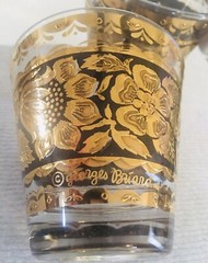 Stunning George Briard MCM24K Gold Floral/Scroll OldFashion LowballGlassesSet 3