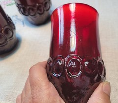 4 HTF Rare TIFFIN FRANCISCAN *MADEIRA RUBY RANCHO* 5 5/8″ FLAT TUMBLERS 1973-74