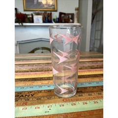 Vintage Floral Drinking Glass Lot of 6 Vintage Retro 60s MCM Tumblers Flowers