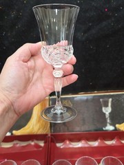 Set of 12 RCR Royal Crystal Rock Aurea Wine Glasses-Lead Crystal-Italy w/Boxes