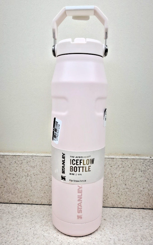 Stanley 36oz IceFlow Aerolight Flip Straw Water Bottle 2.0 – Rose Quartz: *489