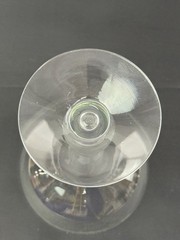 Set of 2 Vintage Hollow Bulbous Stem Champagne Coupe 5-1/4″ Tall
