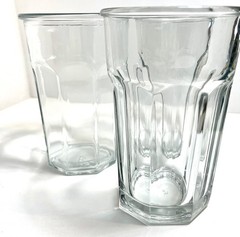 Vintage, 3 Anchor Hocking 16oz Tumbler Drinking Glass 8 Panel,Heavy,Rim w/lip