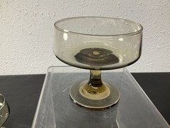 Vintage Libbey Glass Champagne Sherbet Dessert SET OF 6 Tawny Accent Brown 3 5/8