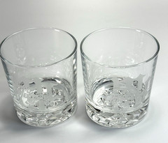 Nice Heavy Bottom Whiskey/Double Old Fashioned 12oz Glasses Etched with a Logo