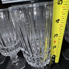 Fostoria Heritage 7 1/8 Vintage Ice Tea Goblet/Glass Clear Crystal Set of 9