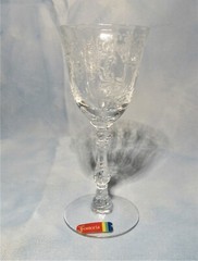 Fostoria Meadow Rose Etched Crystal Stemware 5 3/8″ tall
