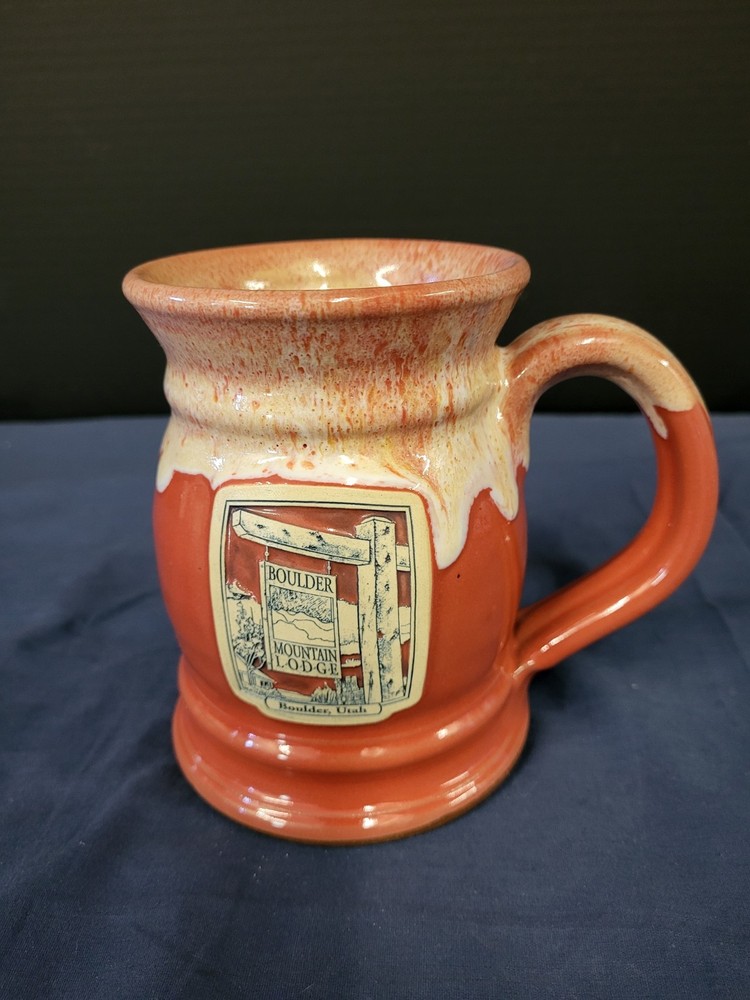 Deneen Pottery Com. Hand Thrown Drip Edge Beer/coffee Mug 5.25″