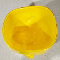 Oliver Doriss Hand Blown Glass Baby Head Cup Tumbler Votive Candle Holder Yellow