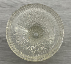 1 Replacement Vintage Clear Glass Textured Goblet “5. 1/4” Footed Drink glass