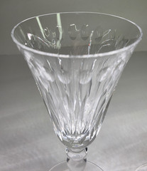 Pair Of Hawkes St George Water Goblets Glasses Wine 7″ Discontinued Stem # 6030