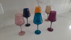Authentic Estelle Colored Glass Wine Stemware – Set of 6 {Fall Mixed Set}