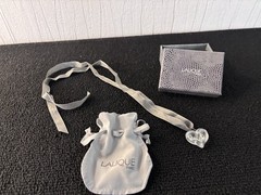 Lalique Intertwined Heart Crystal Necklace